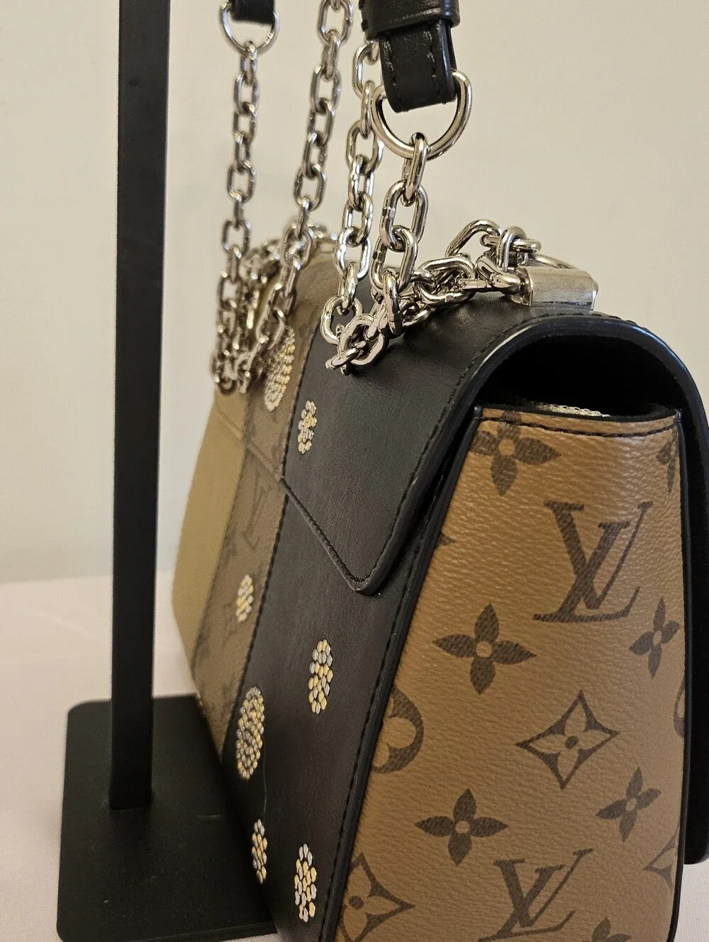 Louis Vuitton Limited Edition Monogram Studded Twist MM Bag